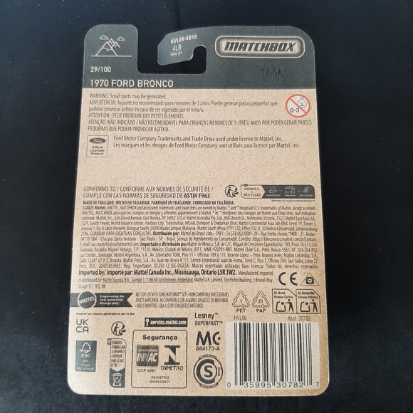 Ford Bronco 1970 Matchbox 2024 MBX Adventure Collection Blue Diecast Car - Picture 9 of 10